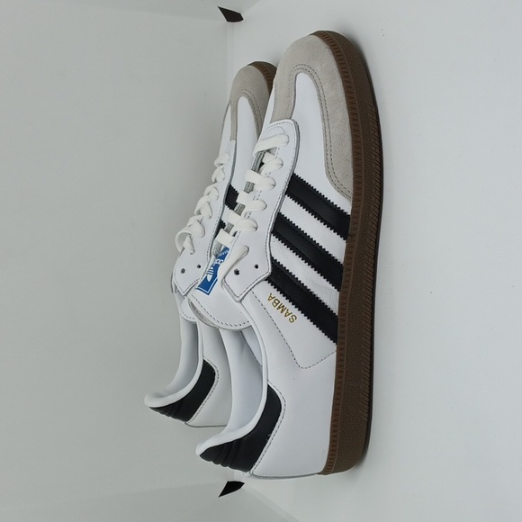 adidas Other - New Adidas Samba Classic White 3 Stripes Men's Sneakers Trainers Sz 9.5